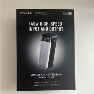 Anker 737 Power Bank - Black and Silver